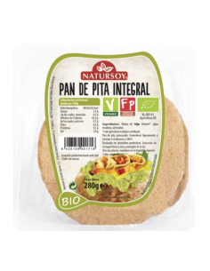 Organic Wholemeal Pitta Bread 250g