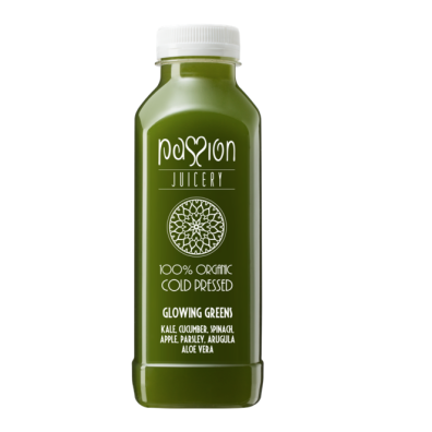 Passion Juicery Glowing Greens 475ml Organic Cold Pressed Juice 30 Day Life From Press