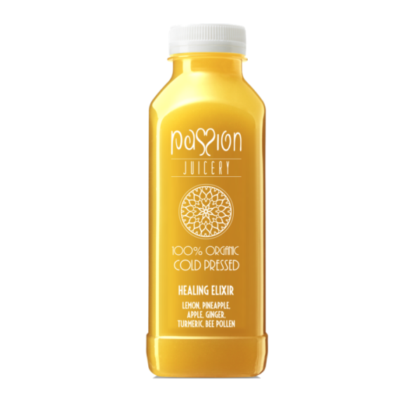 Passion Juicery Healing Elixir 475ml Organic Cold Pressed 30 Day Life From Press