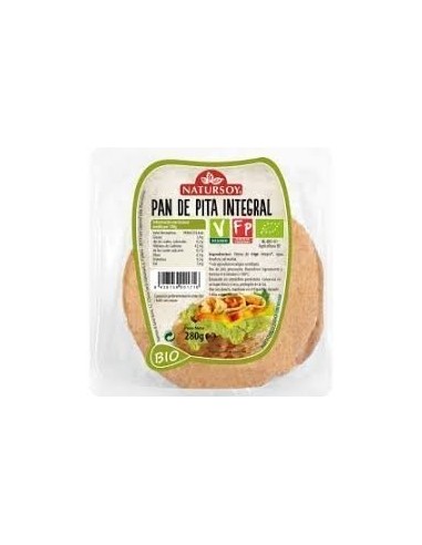 Pan de pita integral 250gr nat