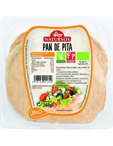 Pan de pita 250gr natursoy