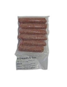 Greaves English Butcher Pork Sausages 6 Units 450g (frozen)