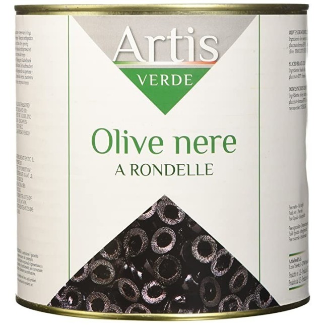 Olive Nere Rondelle in Latta  2.5 kg