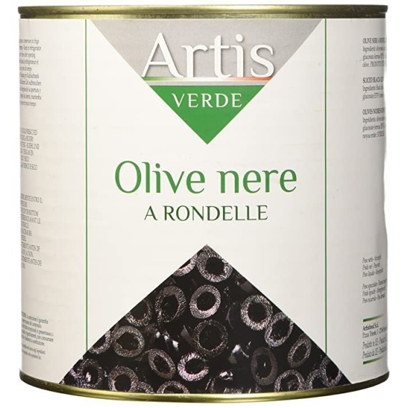 Olive Nere Rondelle in Latta  2.5 kg