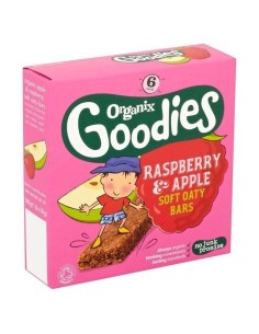 Organix Goodies Raspberry & Apple Oaty Bars 6x30g