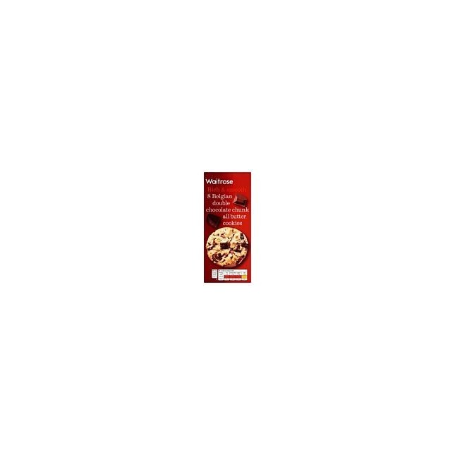 Waitrose 8 Belgian Double Chocolate Cookies 200g