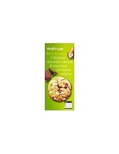 Waitrose Belgian Chocolate & Hazelnut Cookies Units 8 200g