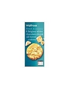 Waitrose Belgian White Chocolate Cookies Units 8 200g