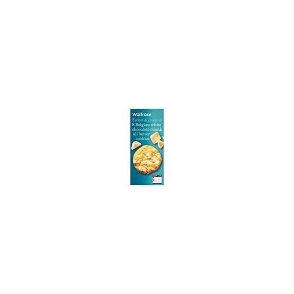 Waitrose Belgian White Chocolate Cookies Units 8 200g