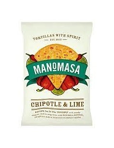 Manomasa Chipotle & Lime Tortilla Chips 160g
