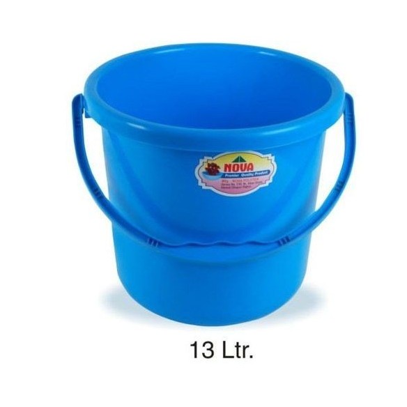 Basic Plastic Bucket 14L - Colour May Vary