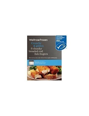 Waitrose Breaded Cod Fingers 6 X 400g