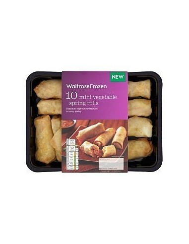Waitrose Mini Vegetable Spring Rolls 10 Units 180g